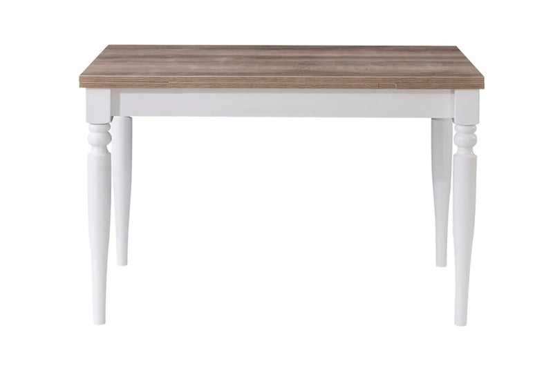 Masa de dining Kayana, 120x80 cm (alb) (extensibil)