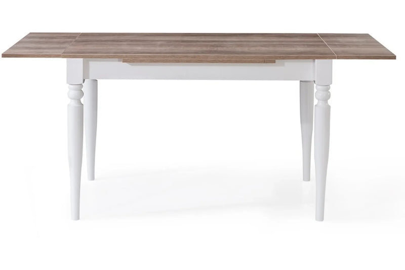 Masa de dining Kayana, 120x80 cm (alb) (extensibil)