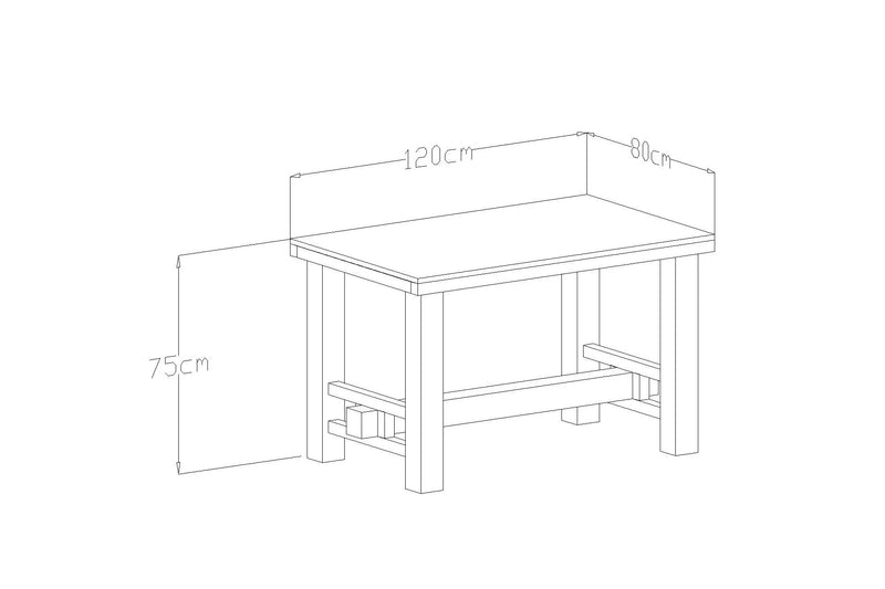 Masa de dining Liana, 120x80 cm (stejar)