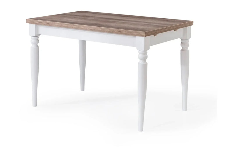 Masa de dining Kayana, 110x70 cm (alb) (extensibil)