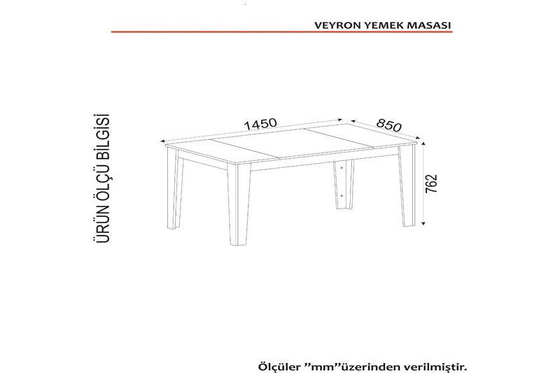 Masa de dining Briz 145x85 cm (negru)